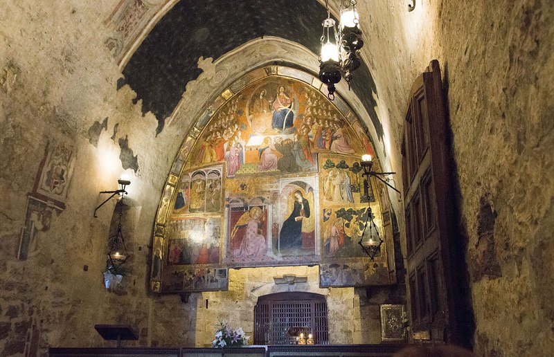 Im Inneren der Portiunkula-Kapelle / Foto: Christian König